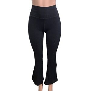 ECHT Women’s Black Ribbed Flare Pants